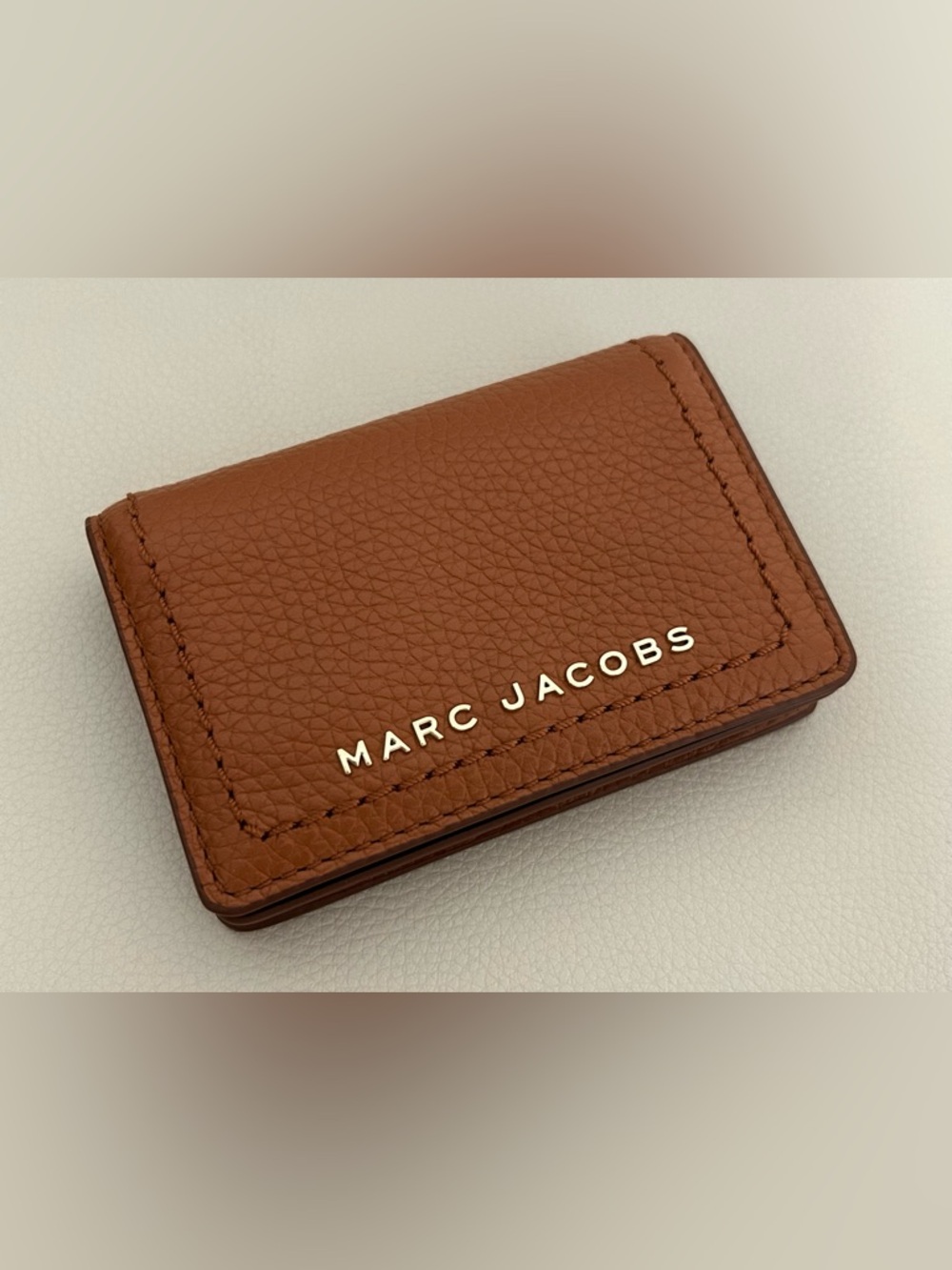 Marc Jacobs Card Wallet - Brown & Gold
